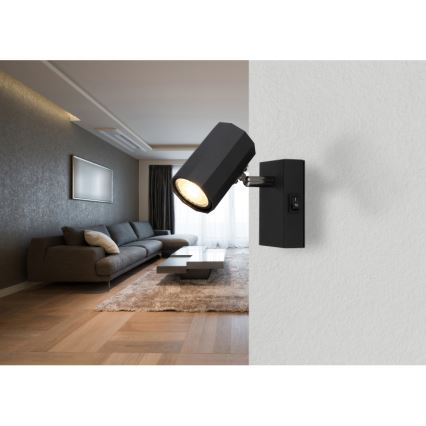 Globo - Wandspot 1xGU10/25W/230V zwart