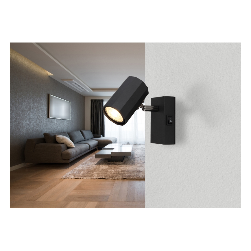 Globo - Wandspot 1xGU10/25W/230V zwart