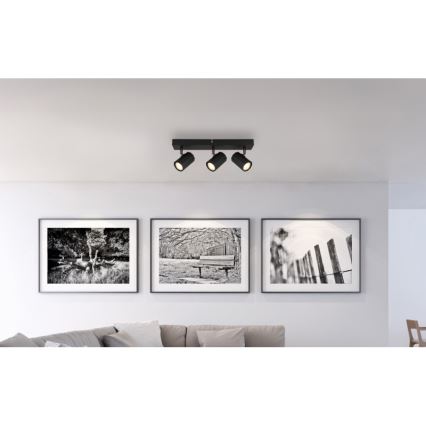 Globo - Spot 3xGU10/25W/230V zwart
