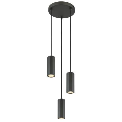 Globo - Hanglamp aan een koord 3xGU10/25W/230V zwart
