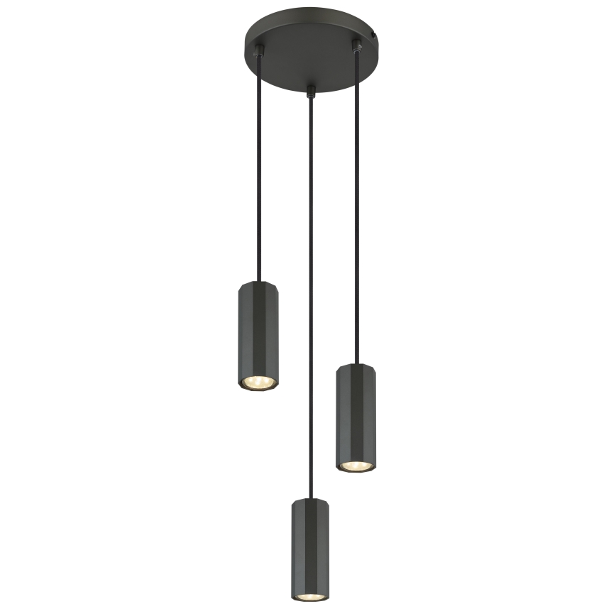 Globo - Hanglamp aan een koord 3xGU10/25W/230V zwart