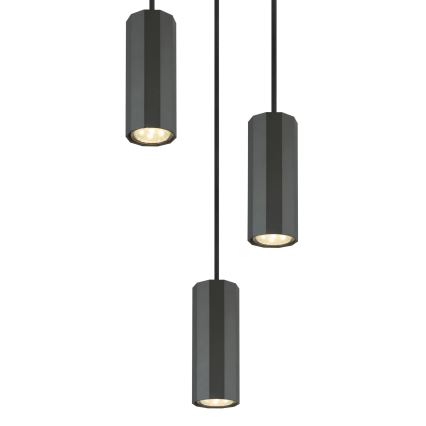 Globo - Hanglamp aan een koord 3xGU10/25W/230V zwart