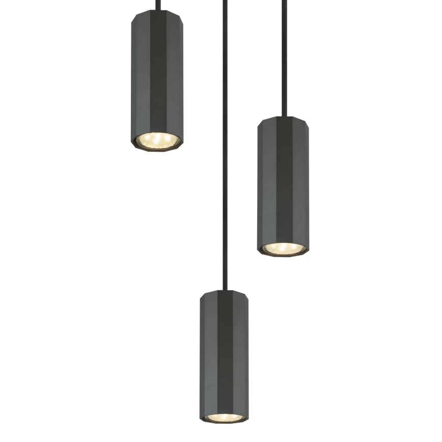 Globo - Hanglamp aan een koord 3xGU10/25W/230V zwart