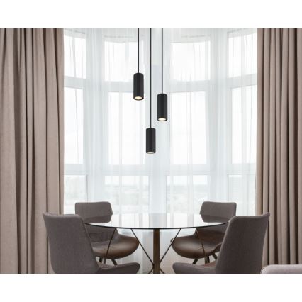 Globo - Hanglamp aan een koord 3xGU10/25W/230V zwart