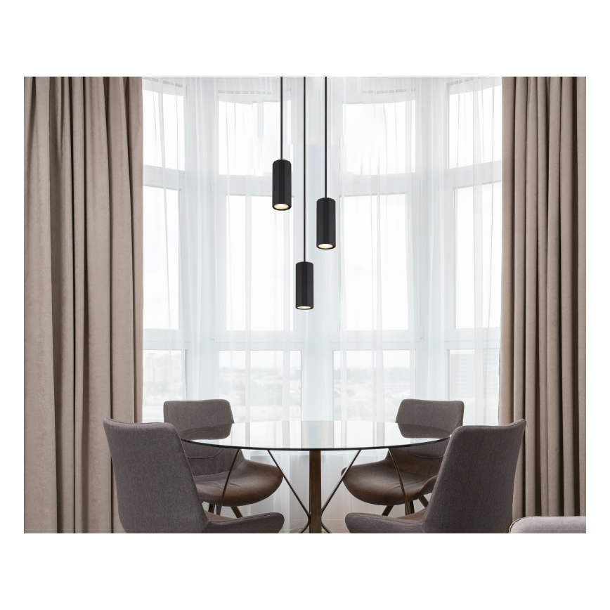 Globo - Hanglamp aan een koord 3xGU10/25W/230V zwart