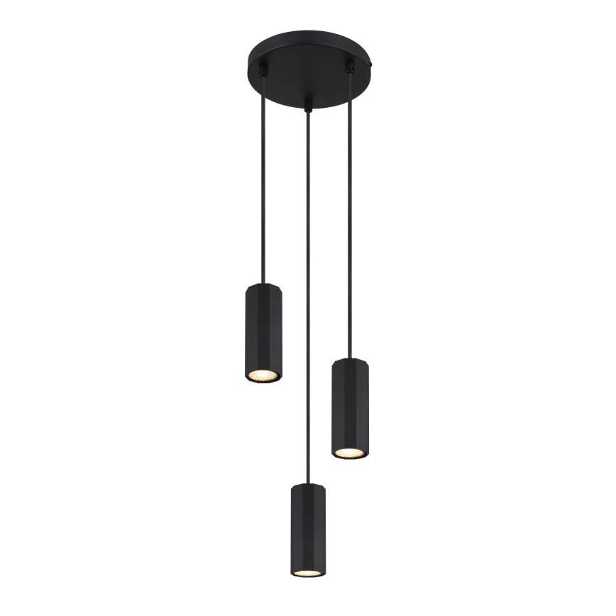 Globo - Hanglamp aan een koord 3xGU10/25W/230V zwart