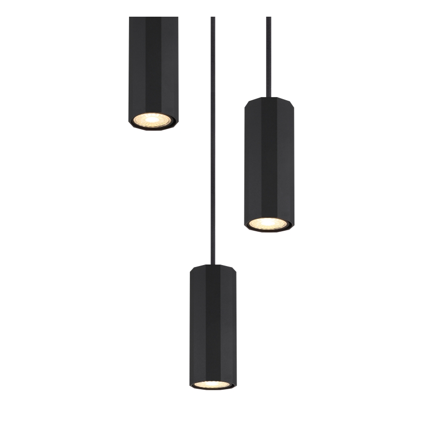 Globo - Hanglamp aan een koord 3xGU10/25W/230V zwart