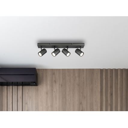 Globo - Spot 4xGU10/25W/230V zwart