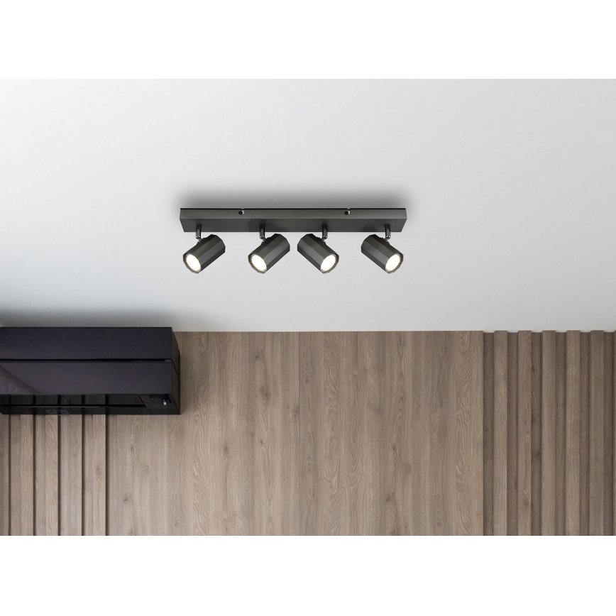 Globo - Spot 4xGU10/25W/230V zwart