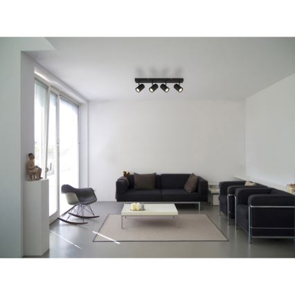 Globo - Spot 4xGU10/25W/230V zwart