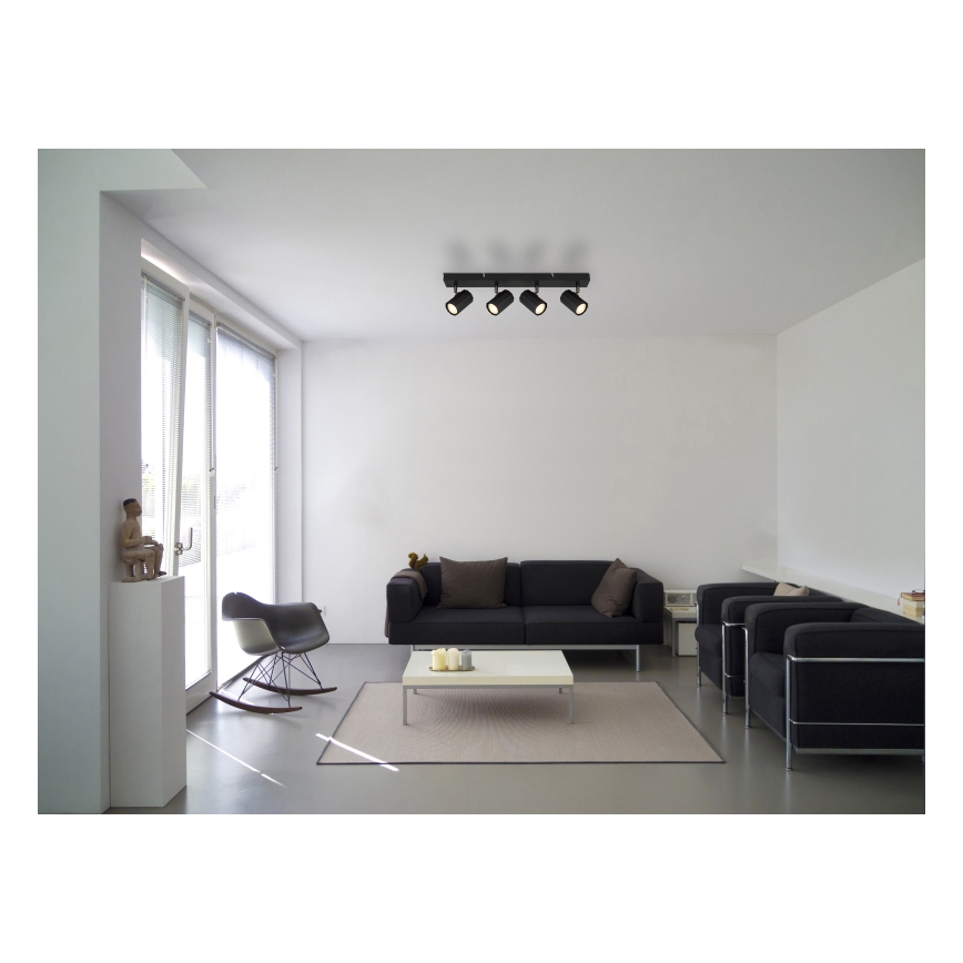 Globo - Spot 4xGU10/25W/230V zwart