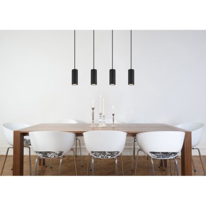 Globo - Hanglamp aan een koord 4xGU10/25W/230V zwart