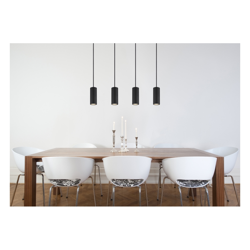 Globo - Hanglamp aan een koord 4xGU10/25W/230V zwart