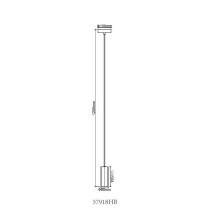 Globo - Hanglamp aan een koord 1xGU10/25W/230V zwart