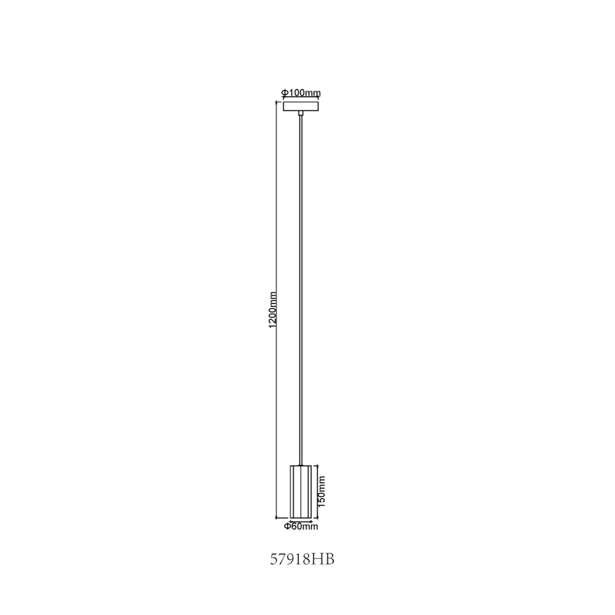 Globo - Hanglamp aan een koord 1xGU10/25W/230V zwart