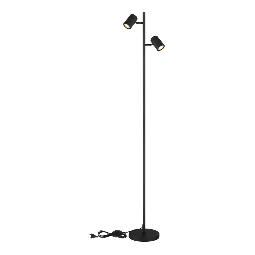 Globo - Staande lamp 2xGU10/5W/230V zwart
