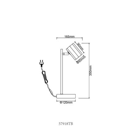 Globo - Tafellamp 1xGU10/5W/230V zwart