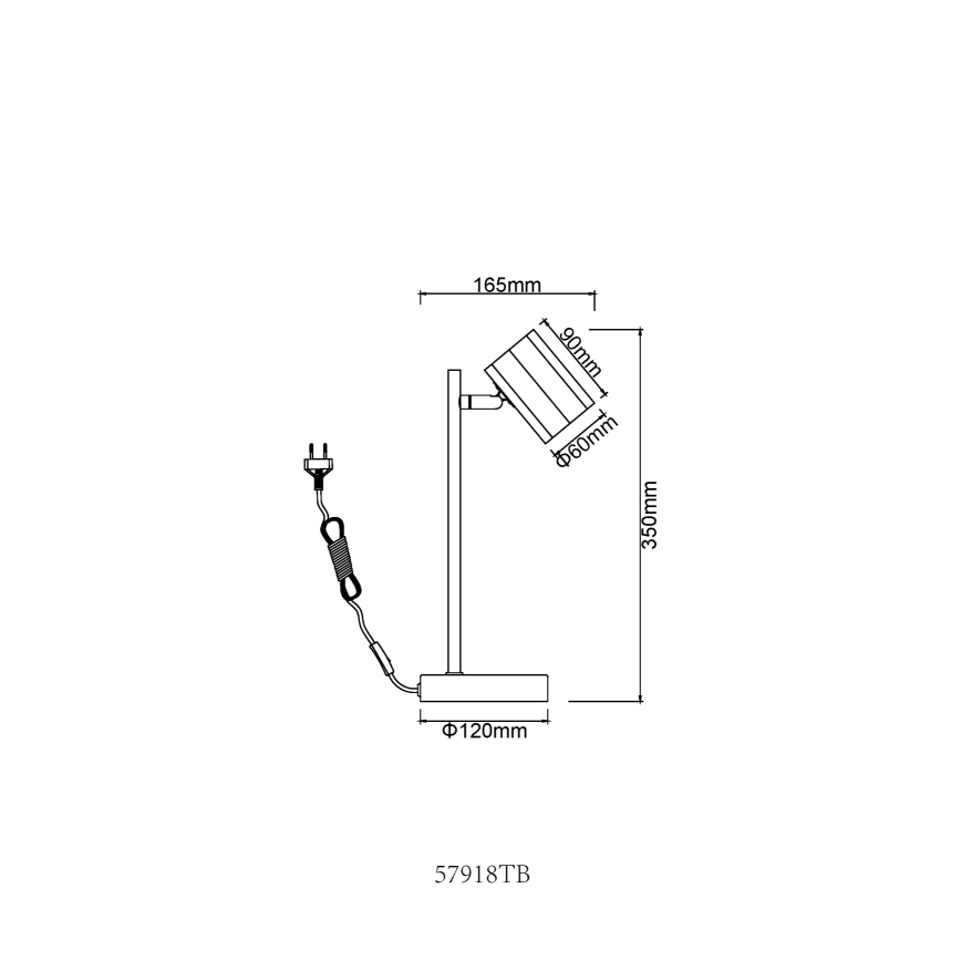 Globo - Tafellamp 1xGU10/5W/230V zwart
