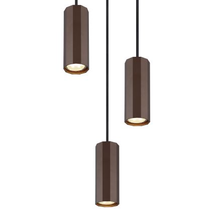 Globo - Hanglamp aan een koord 3xGU10/25W/230V bruin