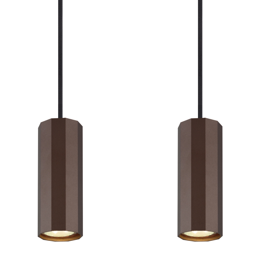 Globo - Hanglamp aan een koord 4xGU10/25W/230V bruin