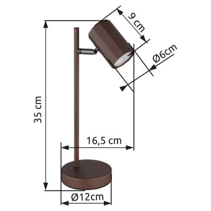 Globo - Tafellamp 1xGU10/5W/230V bruin