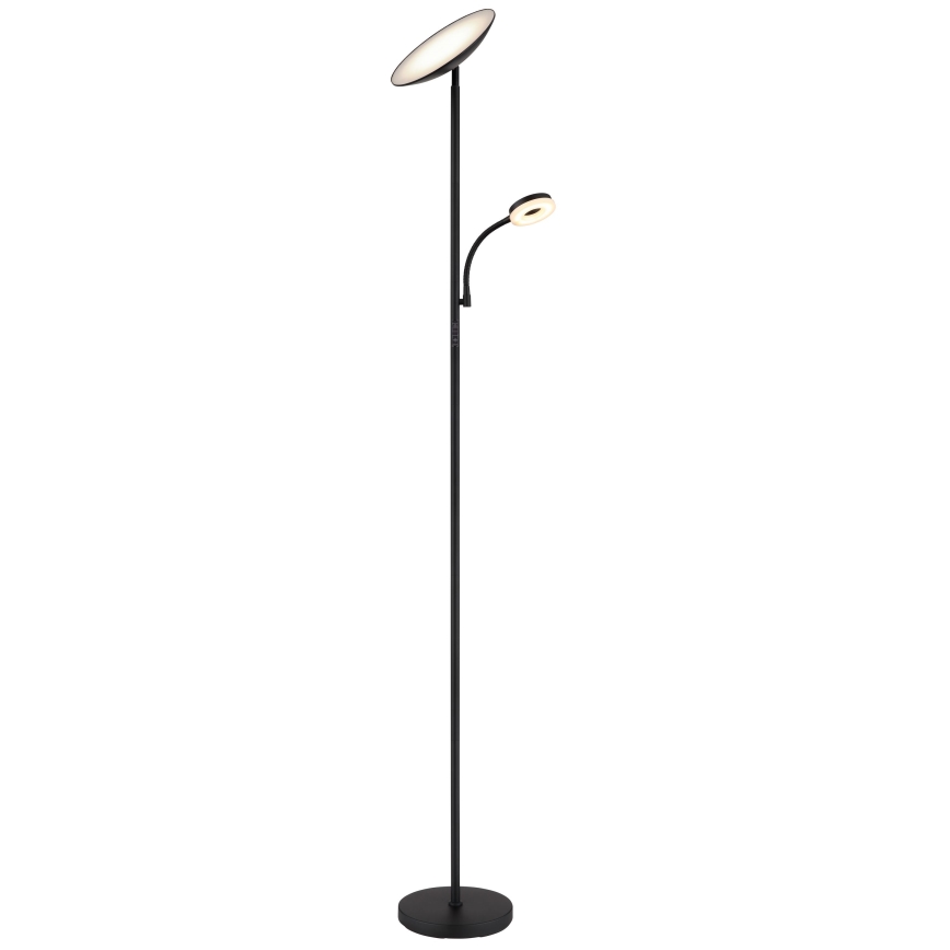 Globo - LED dimbare vloerlamp LED/20W/230V+ LED/5W 3000/4000/6500K zwart