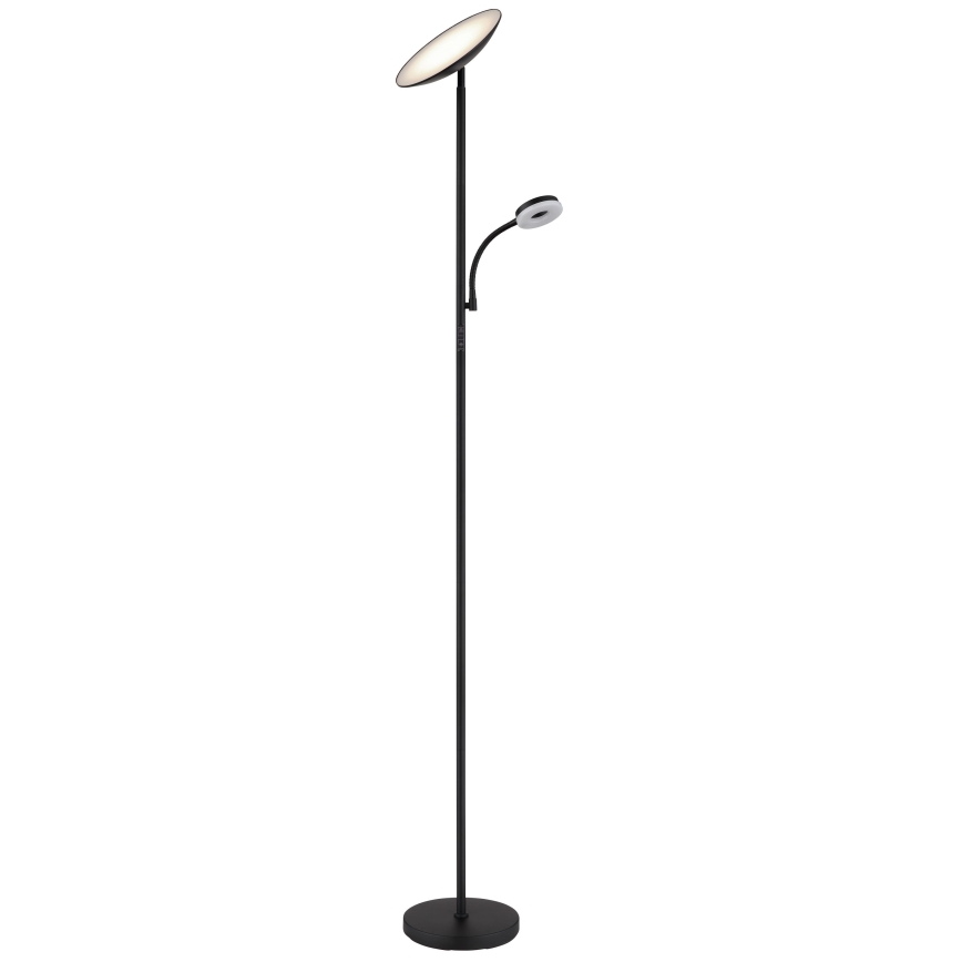 Globo - LED dimbare vloerlamp LED/20W/230V+ LED/5W 3000/4000/6500K zwart