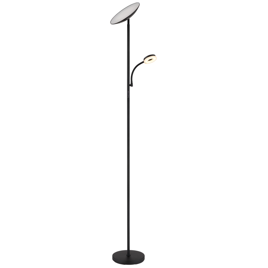 Globo - LED dimbare vloerlamp LED/20W/230V+ LED/5W 3000/4000/6500K zwart