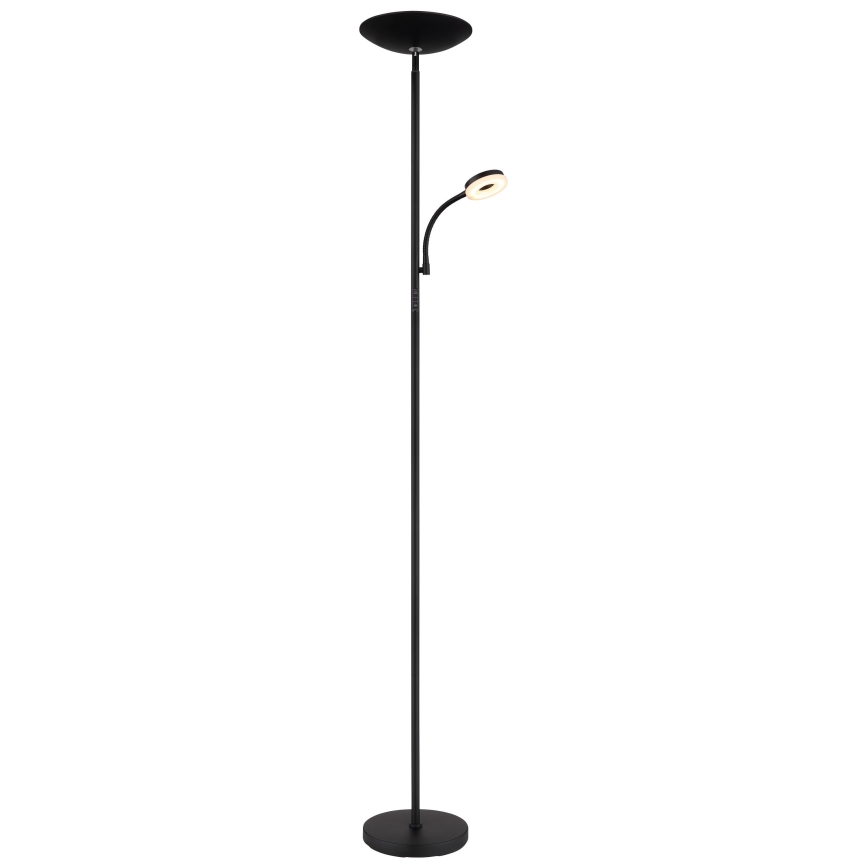 Globo - LED dimbare vloerlamp LED/20W/230V+ LED/5W 3000/4000/6500K zwart