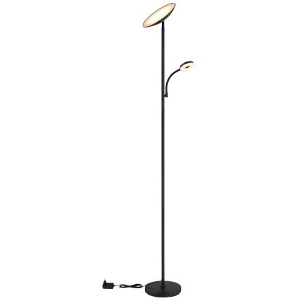 Globo - LED dimbare vloerlamp LED/20W/230V+ LED/5W 3000/4000/6500K zwart