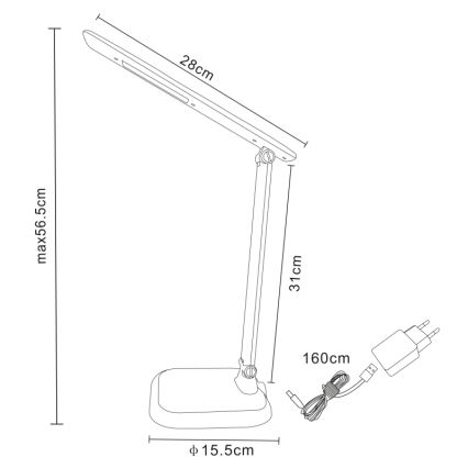 Globo - LED Dimbare bureaulamp LED / 7W / 230V