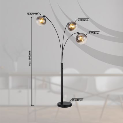 Globo - Vloerlamp 3xE27/60W/230V