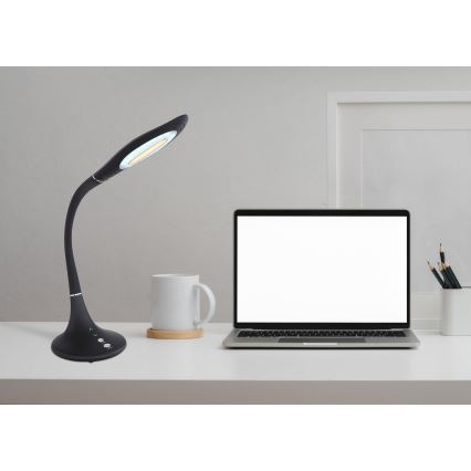 Globo - Dimbare aanraakgevoelige flexibele bureaulamp LED/9W/230V 3000/4000/6500K zwart