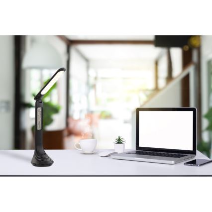 Globo - LED Dimbare oplaadbare tafellamp met een scherm LED/4W/230V 2200 mAh zwart