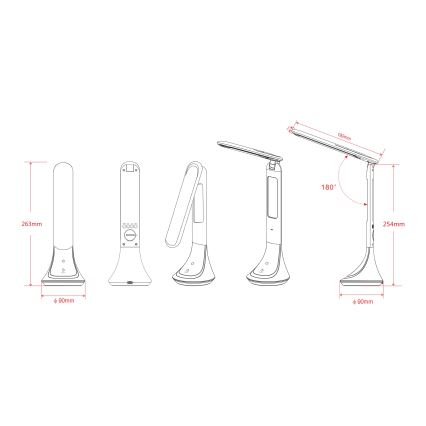 Globo - Dimbare LED tafellamp LED/4W/230V 2200 mAh