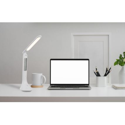 Globo - LED Dimbare oplaadbare tafellamp met een scherm LED/4W/230V 2200 mAh wit