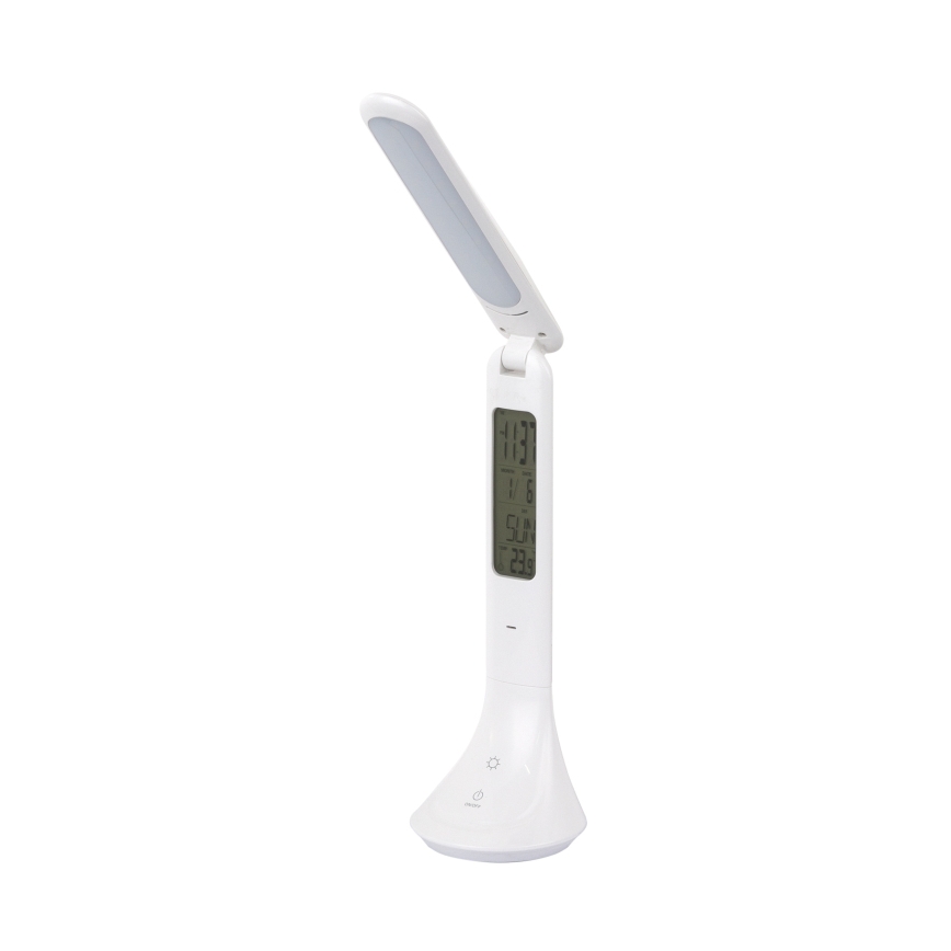 Globo - Dimbare oplaadbare bureaulamp met LED-display, 4W/230V, 2200 mAh, wit