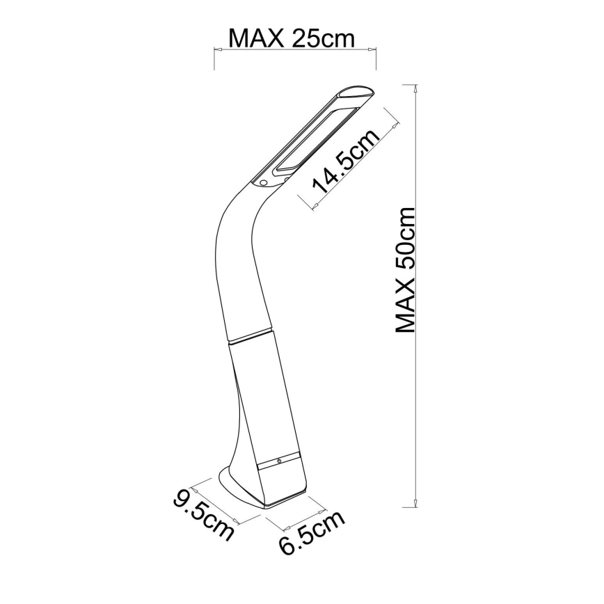 Globo - LED Dimbare aanraakgevoelige oplaadbare tafellamp LED/5W/5V 2200 mAh