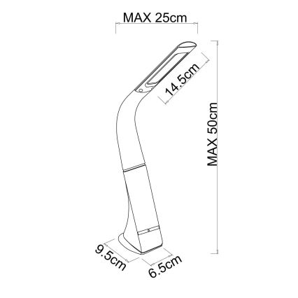 Globo - LED dimbare, oplaadbare tafellamp met aanraakbediening LED/5W/5V 2200 mAh