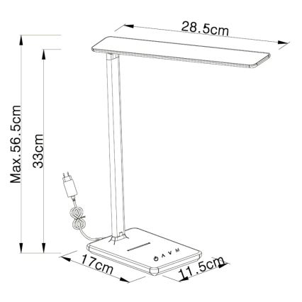 Globo - LED Tafellamp dimbaar LED/5W/230V