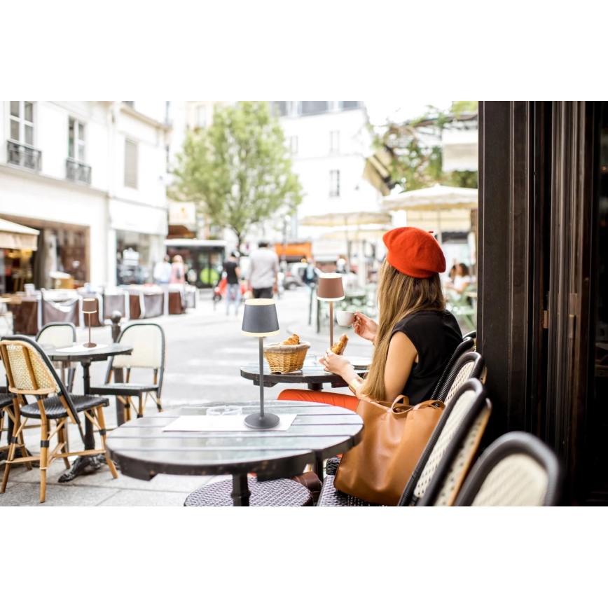 Globo - LED Dimbare Oplaadbare Touch Tafellamp LED/4,6W/3,7V 3000K 1800mAh grijs IP54