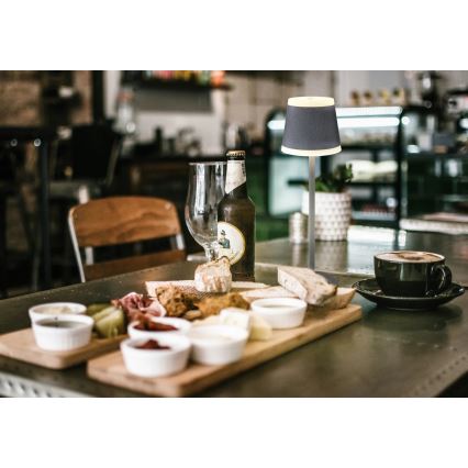 Globo - LED Dimbare Oplaadbare Touch Tafellamp LED/4,6W/3,7V 3000K 1800mAh grijs IP54