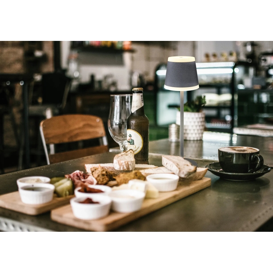 Globo - LED Dimbare Oplaadbare Touch Tafellamp LED/4,6W/3,7V 3000K 1800mAh grijs IP54