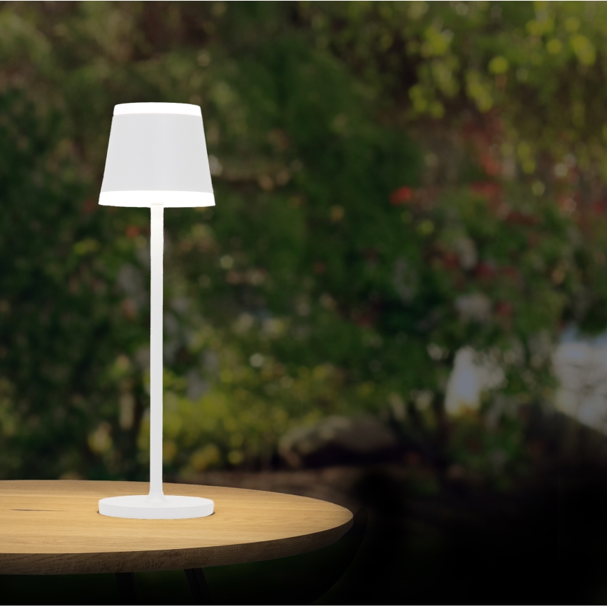 Globo - LED Dimbare oplaadbare touch tafellamp LED/4,6W/230V 1800 mAh USB IP54 wit