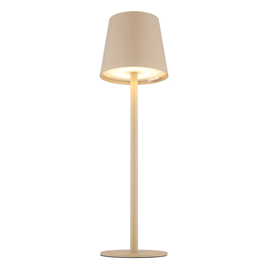 Globo - LED Dimbaar aanraken buitenshuis lamp LED/3W/3,7V IP44 1800 mAh USB beige