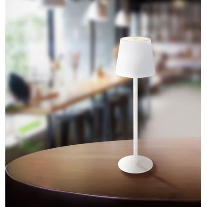 Globo - LED Dimbaar aanraken buitenshuis lamp LED/3W/3,7V IP44 1800 mAh USB wit