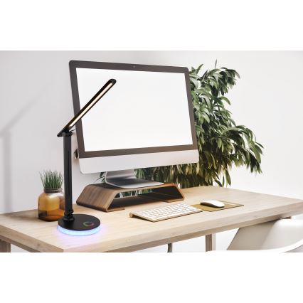 Globo - LED RGBW Dimbare touch tafellamp LED/5W/230V + LED/2W 2700K/4000K/6500K zwart