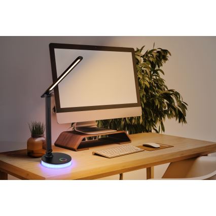 Globo - LED RGBW Dimbare touch tafellamp LED/5W/230V + LED/2W 2700K/4000K/6500K zwart