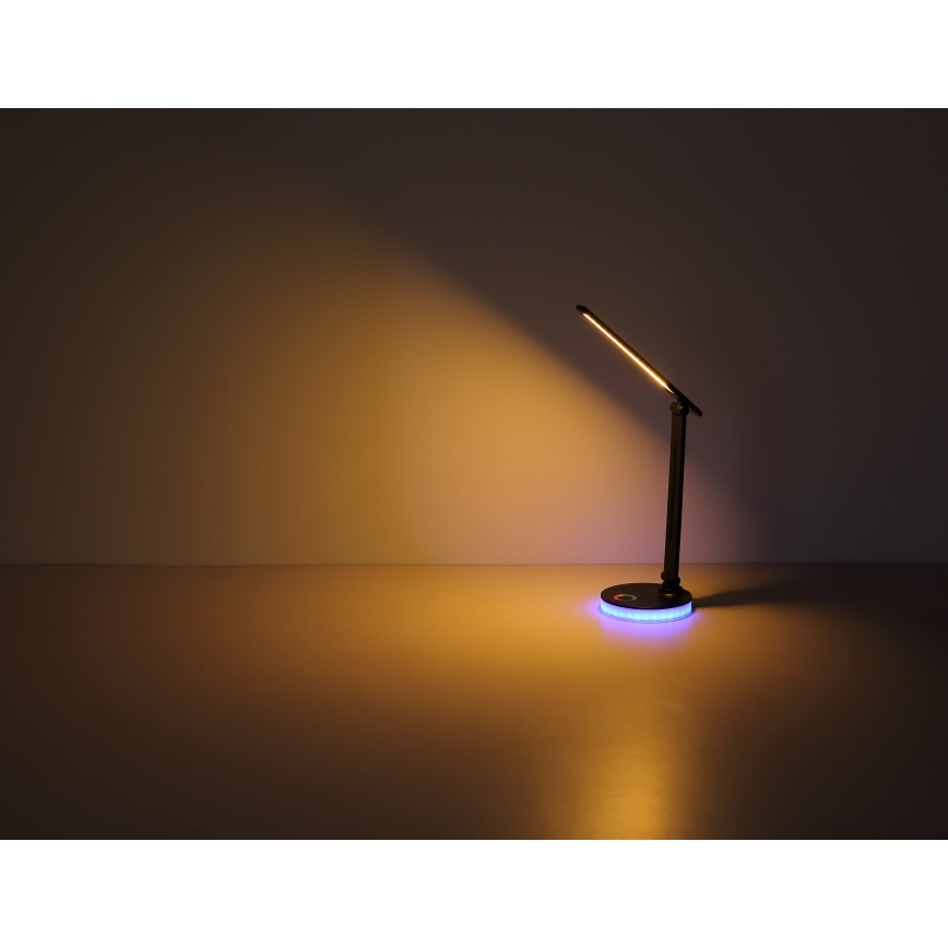 Globo - LED RGBW Dimbare touch tafellamp LED/5W/230V + LED/2W 2700K/4000K/6500K zwart