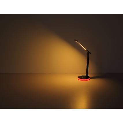 Globo - LED RGBW Dimbare touch tafellamp LED/5W/230V + LED/2W 2700K/4000K/6500K zwart